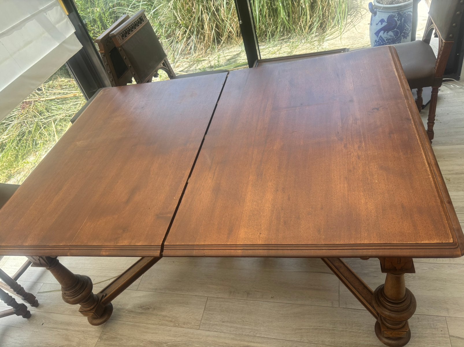 Eettafel en 6 stoelen, Huis en Inrichting, Ophalen, Gebruikt, Eikenhout, Vier personen