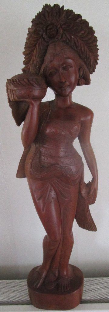 antiek groot houten beeld, Antiek en Kunst, Ophalen, 50 - 100 cm, Beeld, Hout