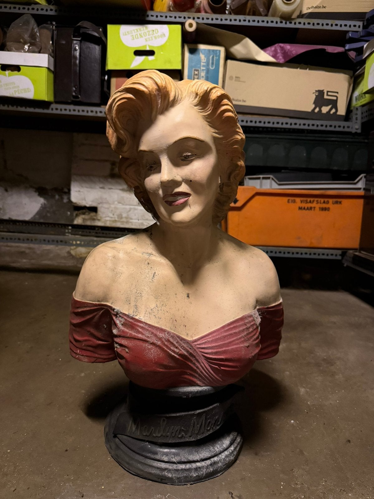 Image du buste de Marilyn Monroe, Enlèvement, Statue