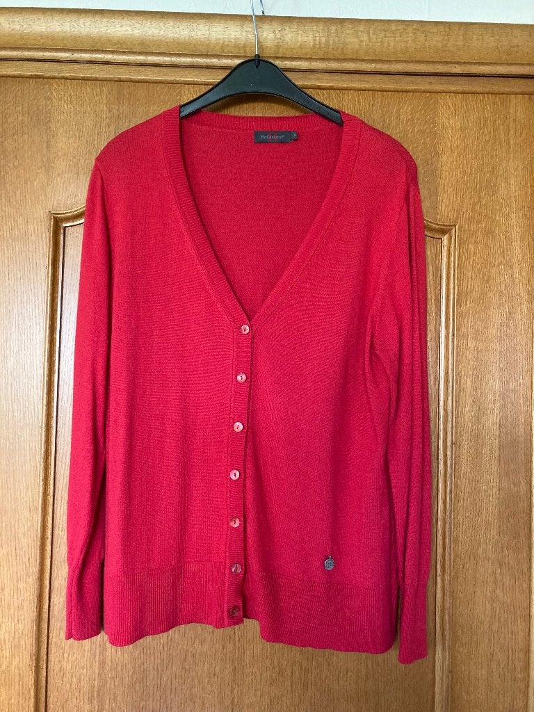 Rode cardigan, Bellisimo, maat : Medium, Kleding | Dames, Truien en Vesten, Maat 38/40 (M), Ophalen of Verzenden, Zo goed als nieuw