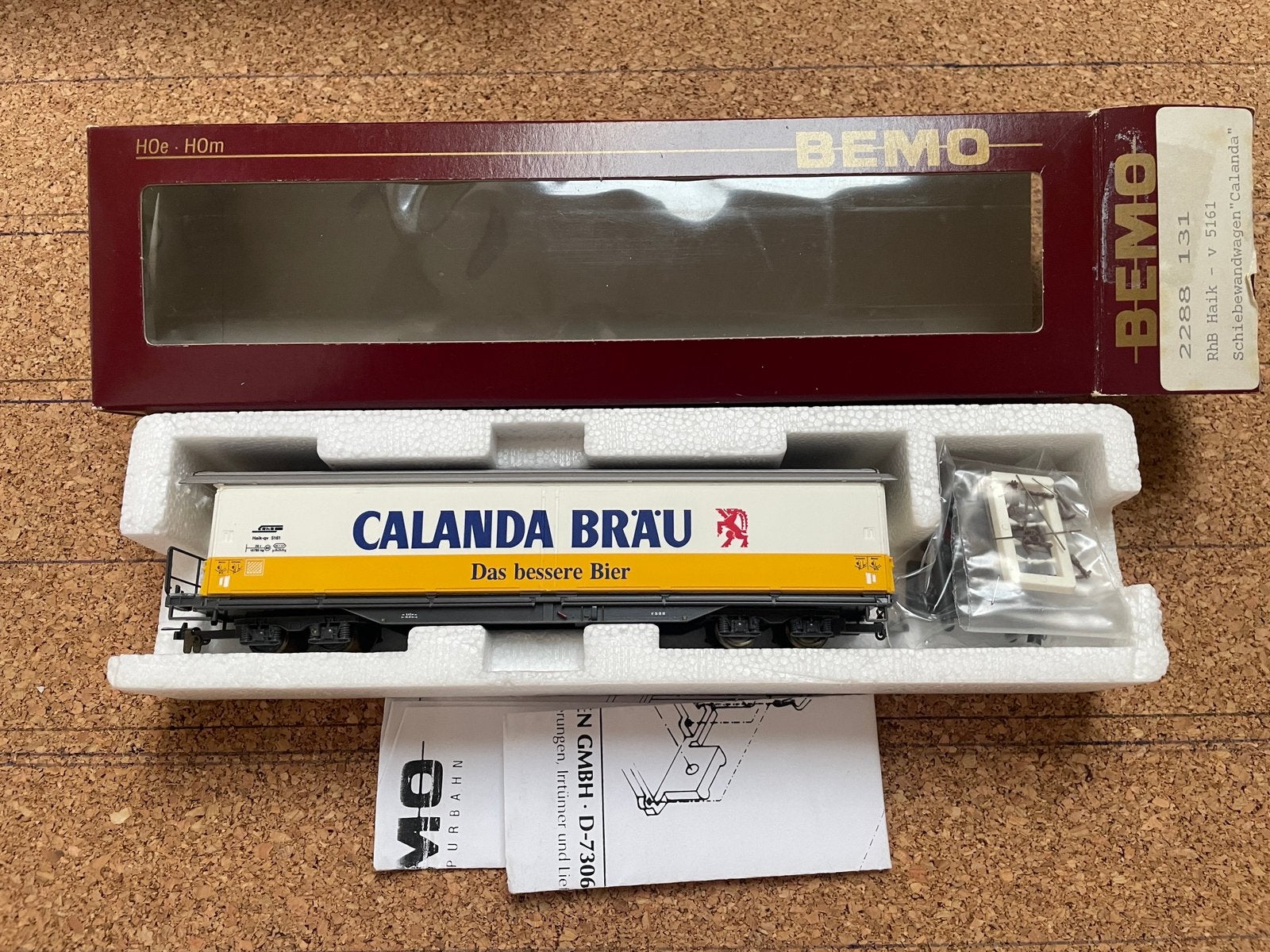 Wagon Bemo H0m RhB « Calanda » - 2288 131, Hobby & Loisirs créatifs, Trains miniatures | HO, Autres marques, Enlèvement ou Envoi