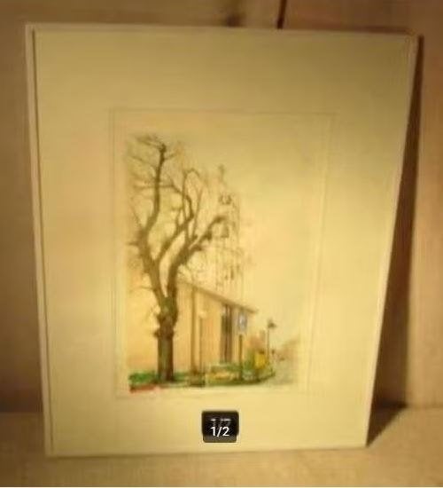 Mooi Aquarel 'St Katelijne Waver' - Paul Goossens, Ophalen of Verzenden, Aquarel, Origineel werk, Papier