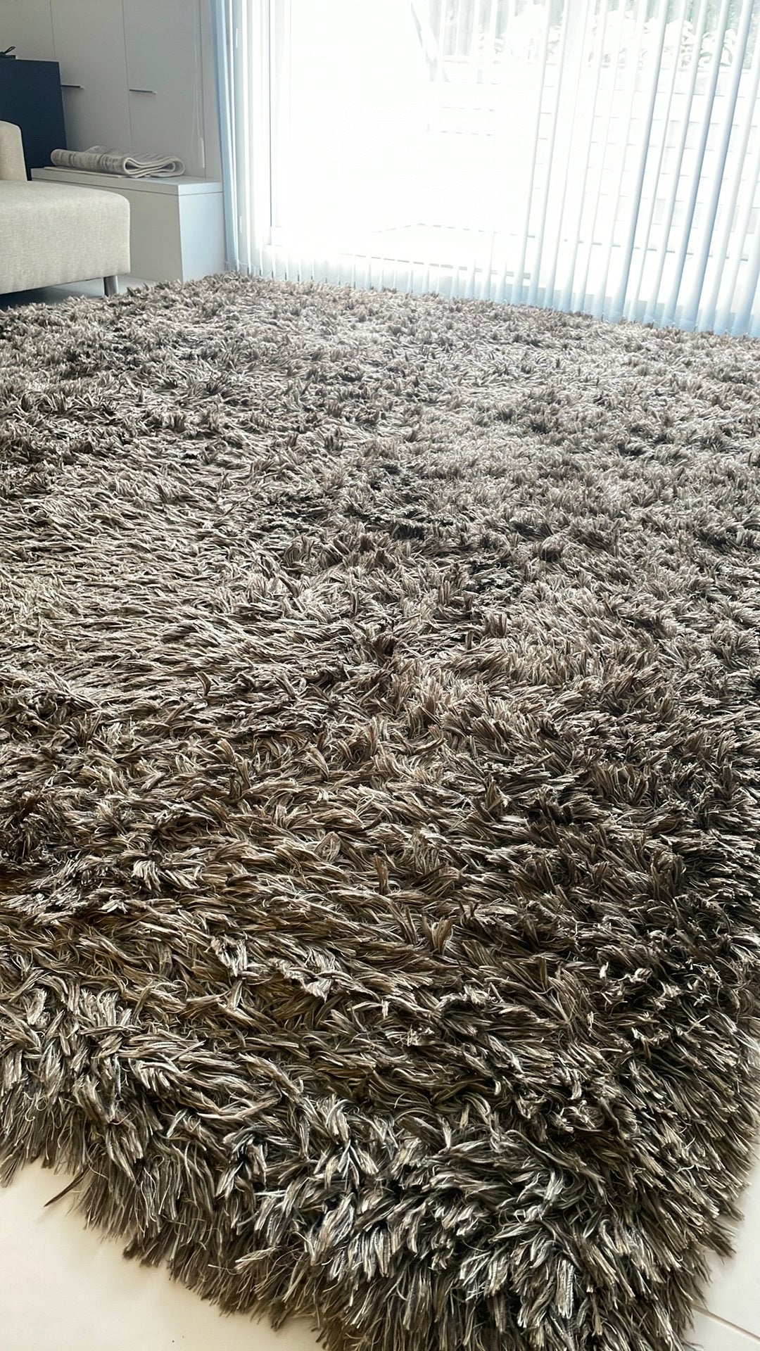 Magnifique tapis à poils longs Bomat DOC marron 3x4 mètres, Moderne, Utilisé, Brun, Enlèvement