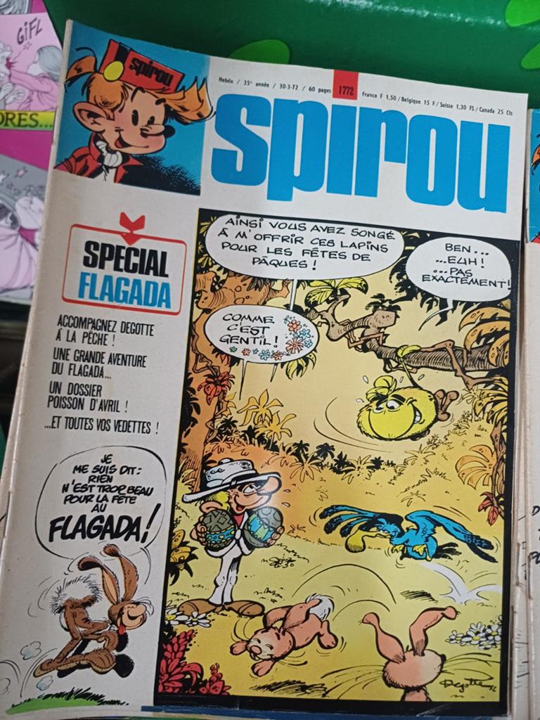 Lot de magazines Spirou, Enlèvement