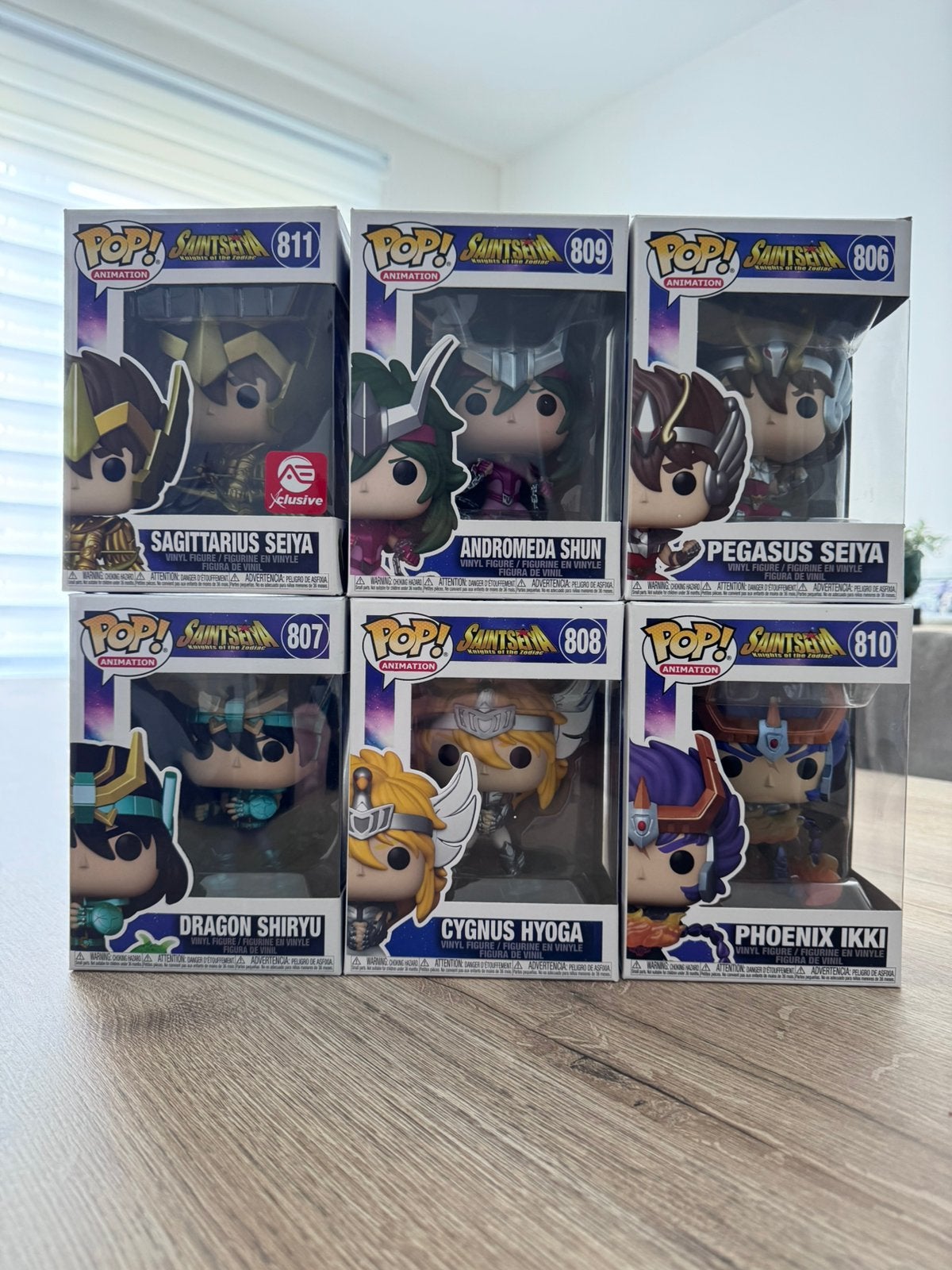 Lot 6 Funko Pop Saint Seiya Chevaliers du Zodiaque #806à#811, Enlèvement ou Envoi, Comme neuf