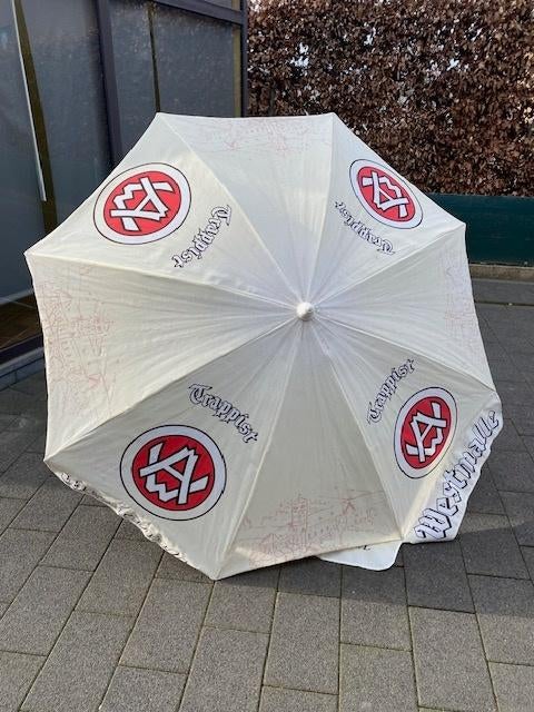 Paraplu Westmalle Trappist voor terras, Ophalen, Verstelbaar, Zo goed als nieuw, 1 tot 2 meter