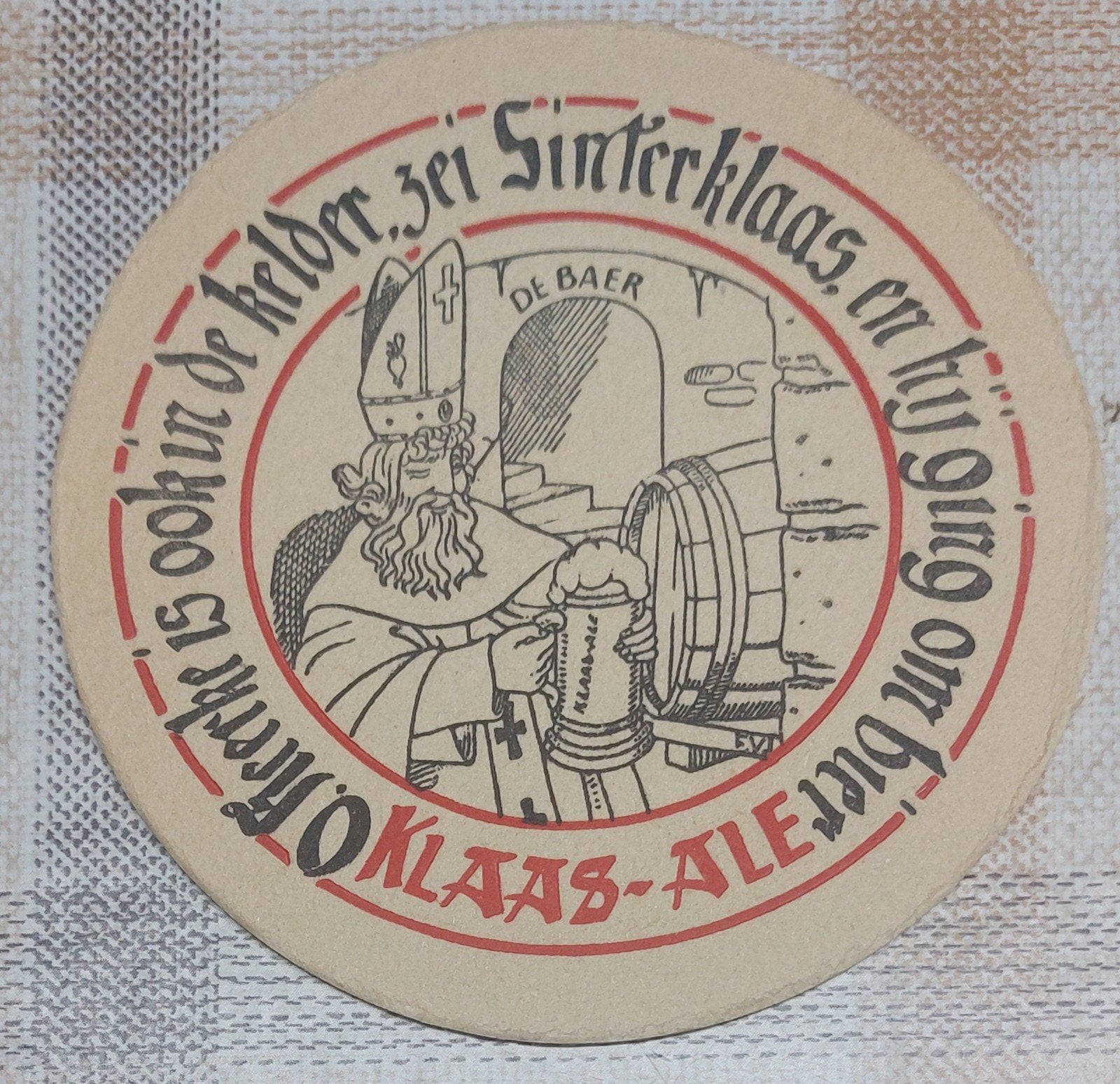 oud bierviltje brouwerij De Baer Sint-Niklaas, Verzamelen, Ophalen of Verzenden