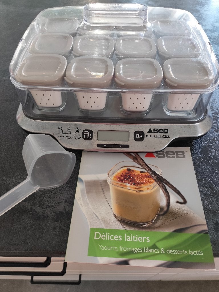 Seb Multi Delice Yoghurtmaker 12 potjes, Ophalen, Zilver, Metaal, Overige merken