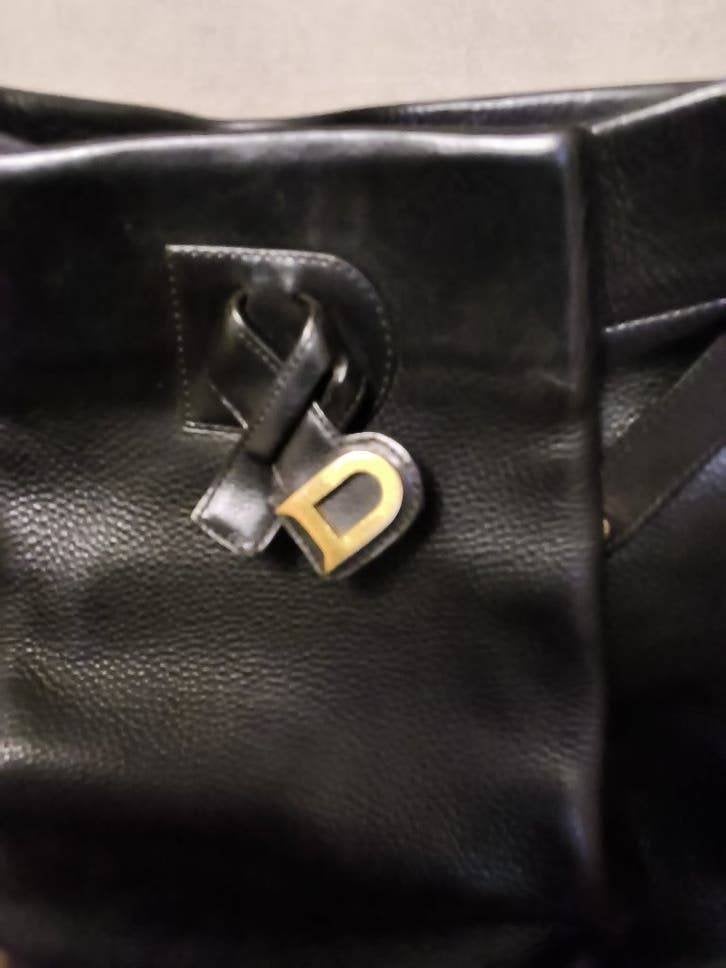 DELVAUX Bannière – Authentieke zwarte vintage handtas, Ophalen of Verzenden, Zo goed als nieuw, Zwart, Handtas