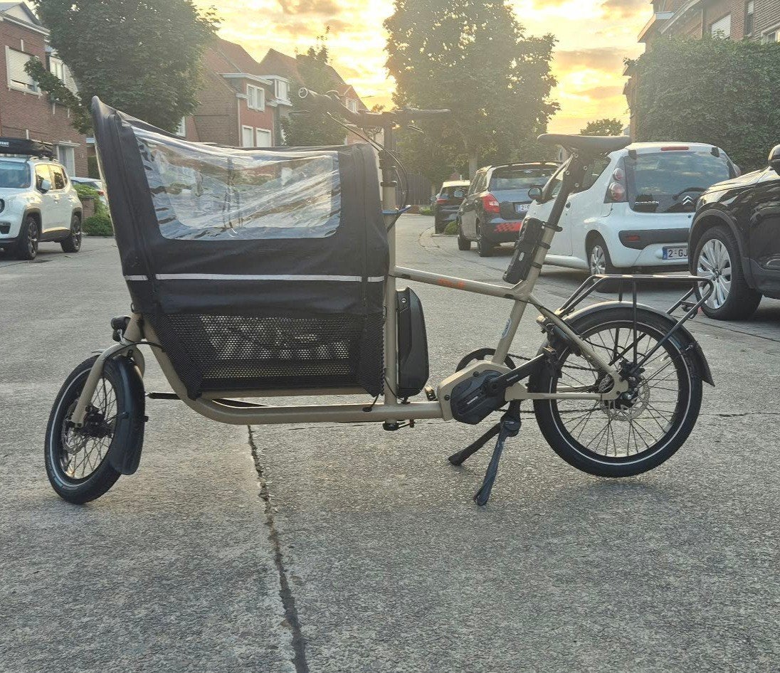 Compacte Muli bakfiets met inklapbare bak, Vélos & Vélomoteurs, Vélos | Vélos avec bac, Autres marques, Enlèvement, Utilisé, 2 enfants