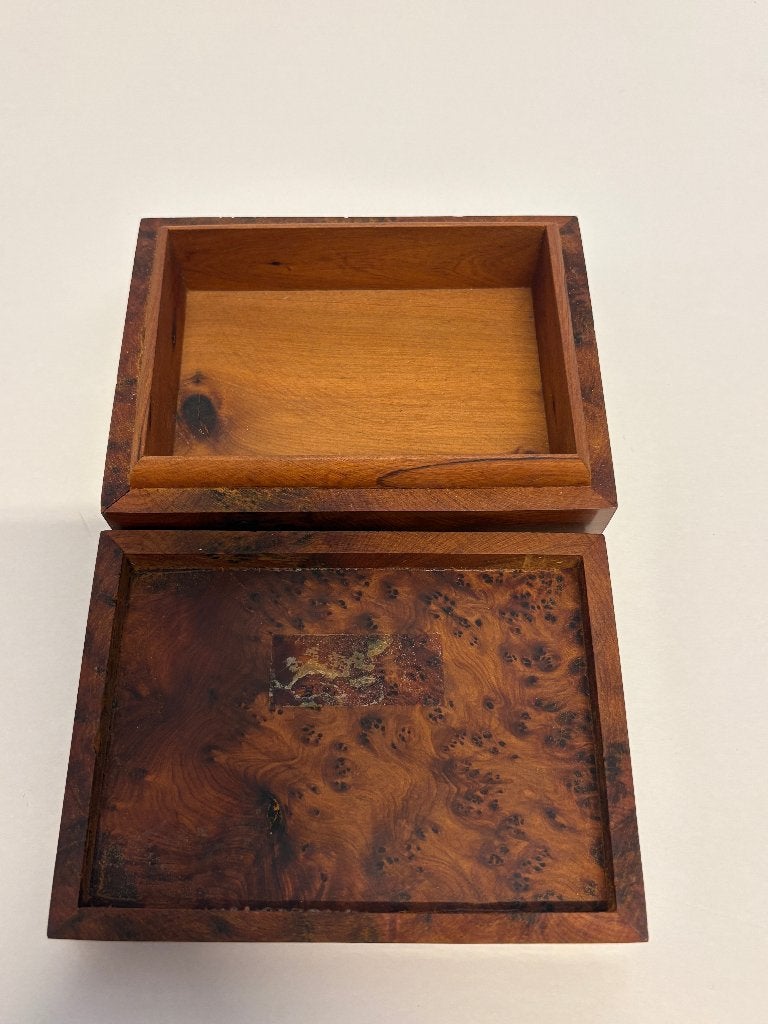 Boîte a bijoux en loupe de Thuya, Ophalen of Verzenden