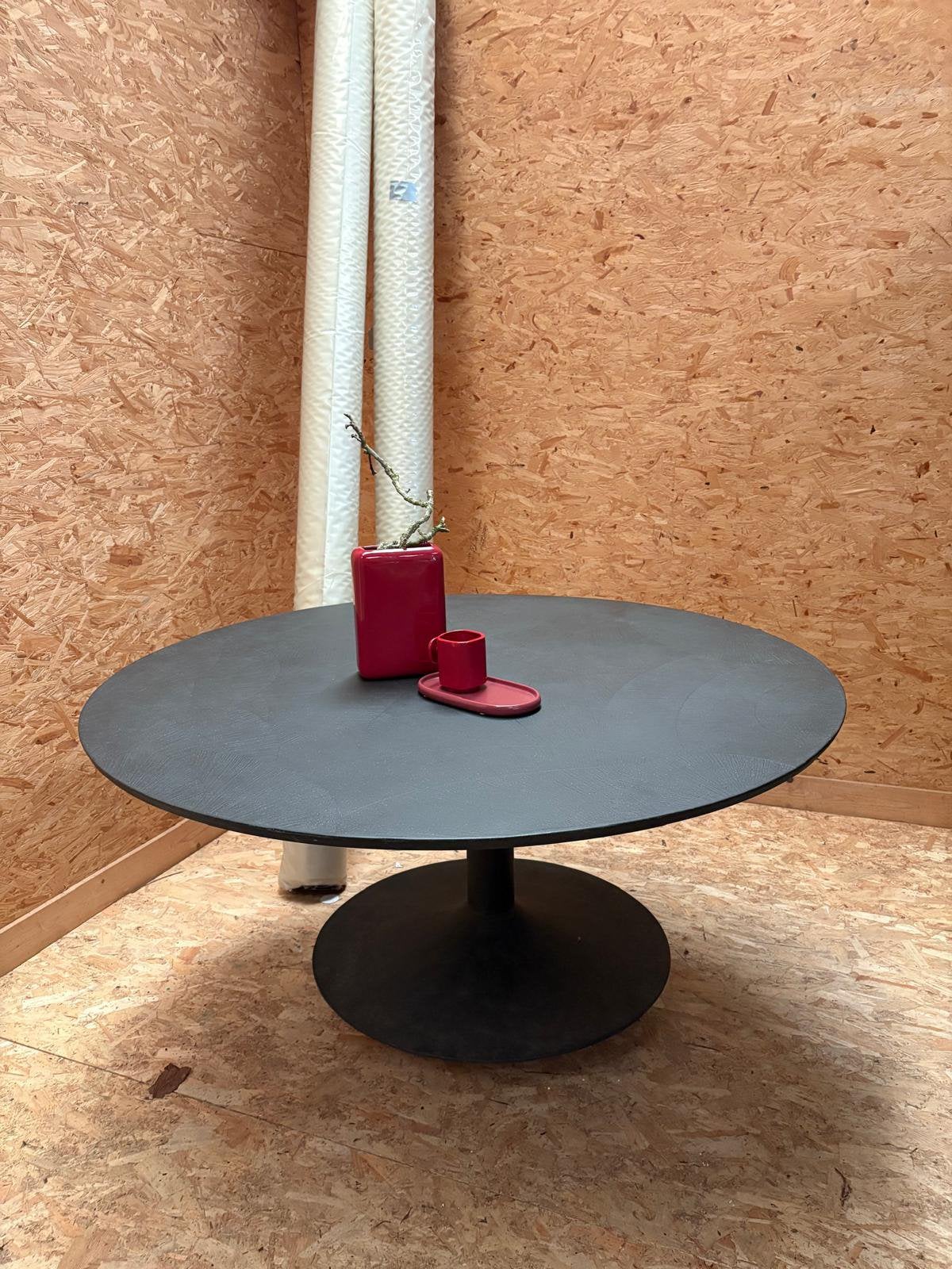 Zwarte ronde tafel, Maison & Meubles, Enlèvement, Comme neuf
