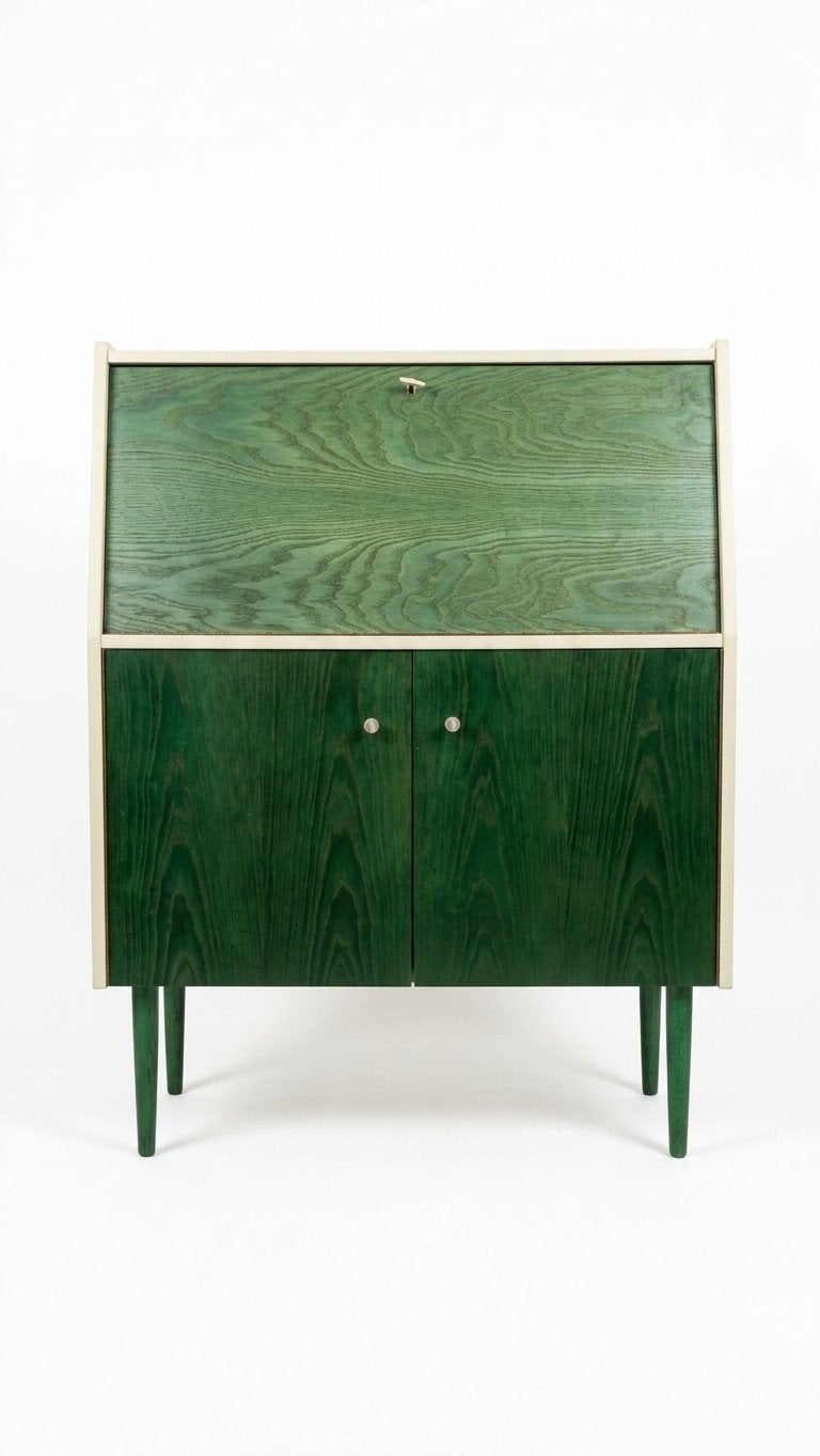 vintage secretaire, Huis en Inrichting, Ophalen, Gebruikt, 1950 modern