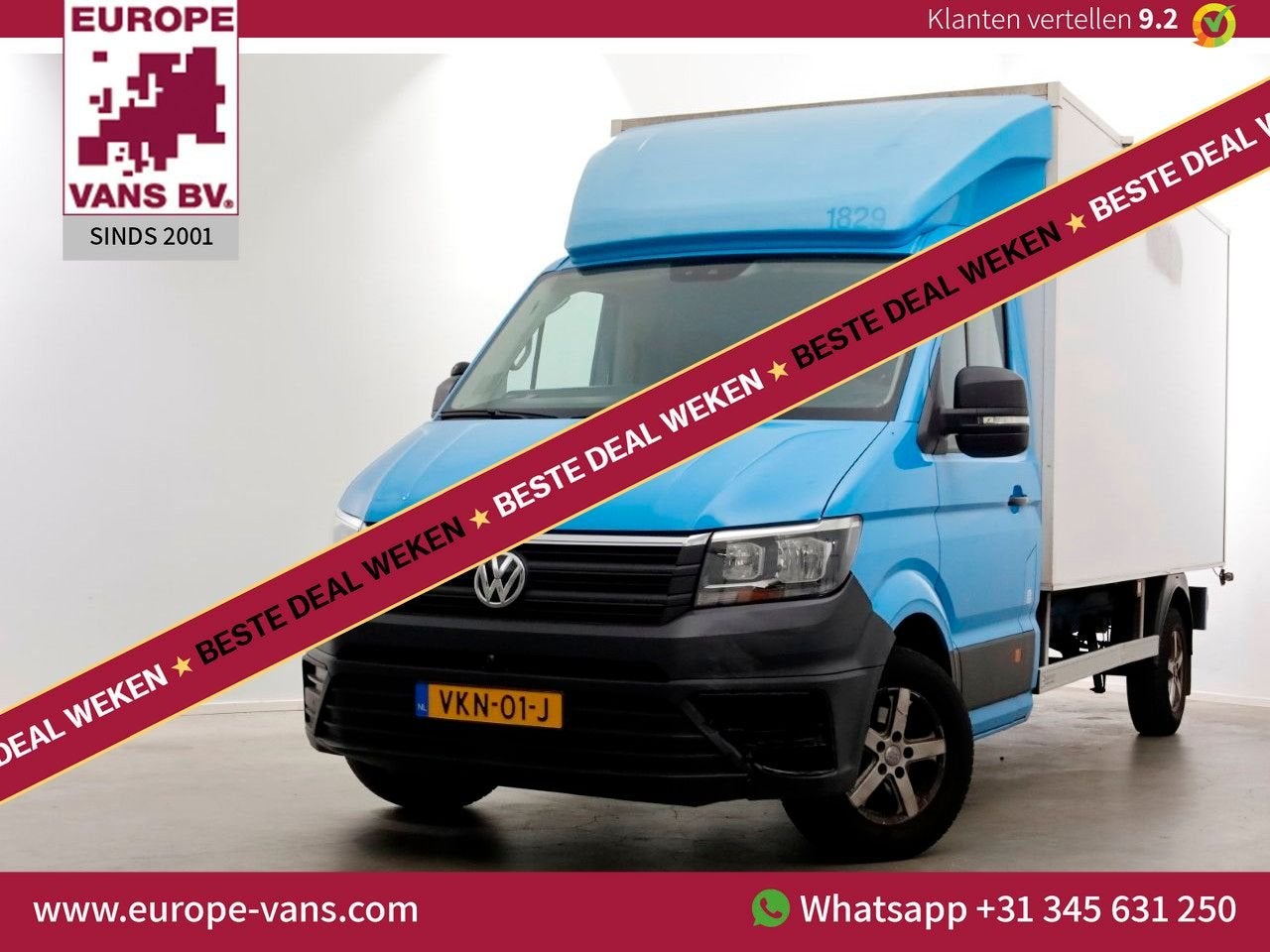 Volkswagen Crafter 35 2.0 TDI E6 Bakwagen met achterdeuren 2, Auto's, Bestelwagens en Lichte vracht, Blauw, 277 g/km, Onderhoudsboekje