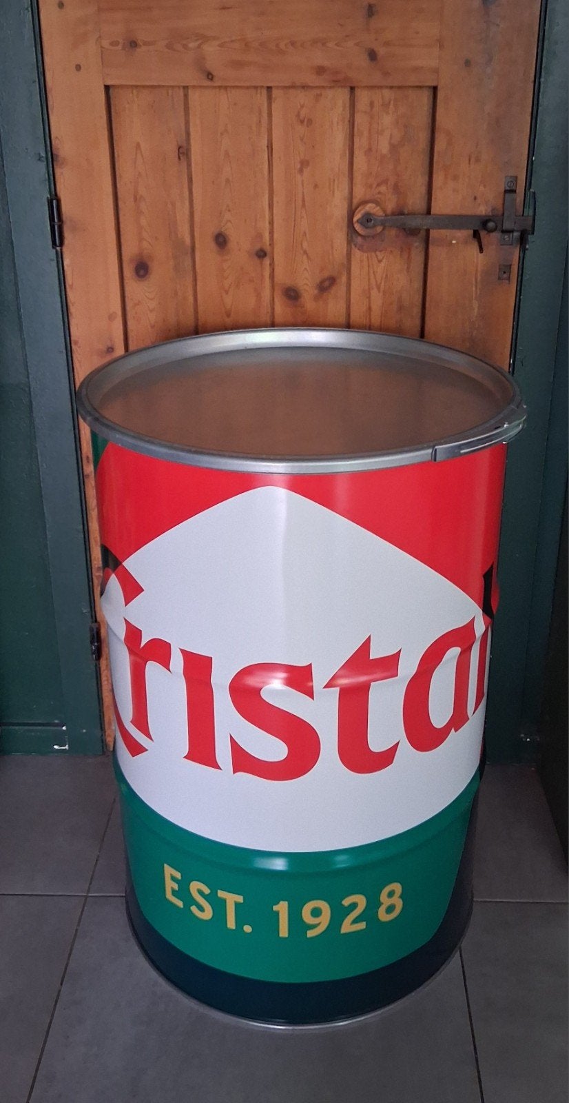 barbecue / tafel olievat Cristal bier, Verzamelen, Ophalen, Nieuw, Overige typen, Overige merken