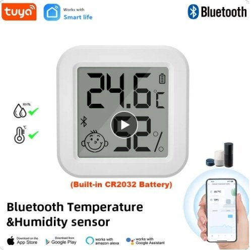 Bluetooth LCD Thermometer Hygrometer Temperatuur App - THB1, Ophalen of Verzenden, Nieuw