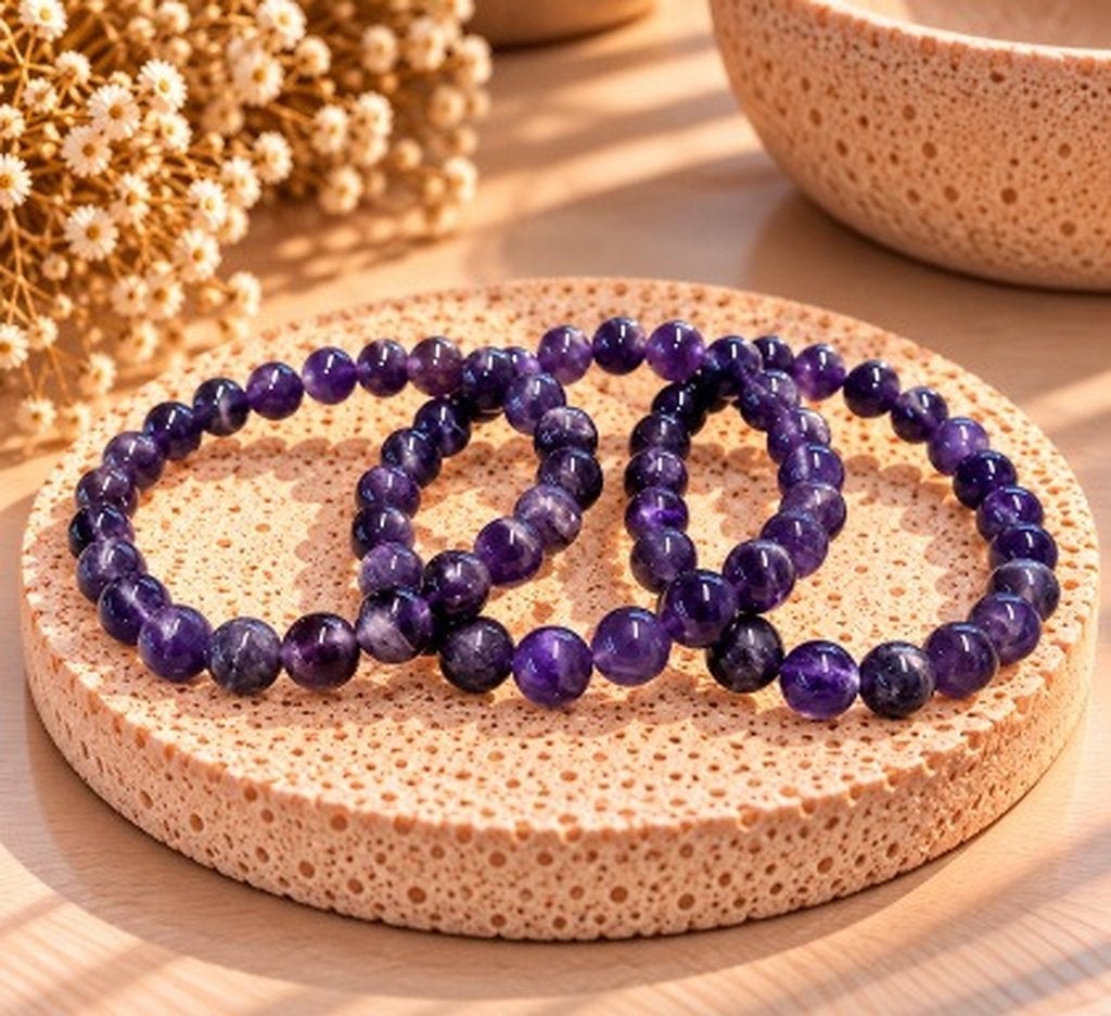 Bracelet en améthyste - 8 mm, Bijoux, Sacs & Beauté, Neuf, Enlèvement ou Envoi, Vanackerestraat 59 - 8560 Wevelgem, Info@asianimport.be