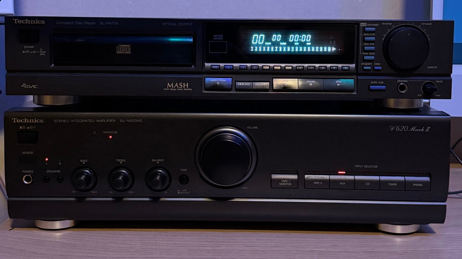 Technics su-v620 mark II versterker, TV, Hi-fi & Vidéo, Autres marques, 60 à 120 watts, Comme neuf, Enlèvement