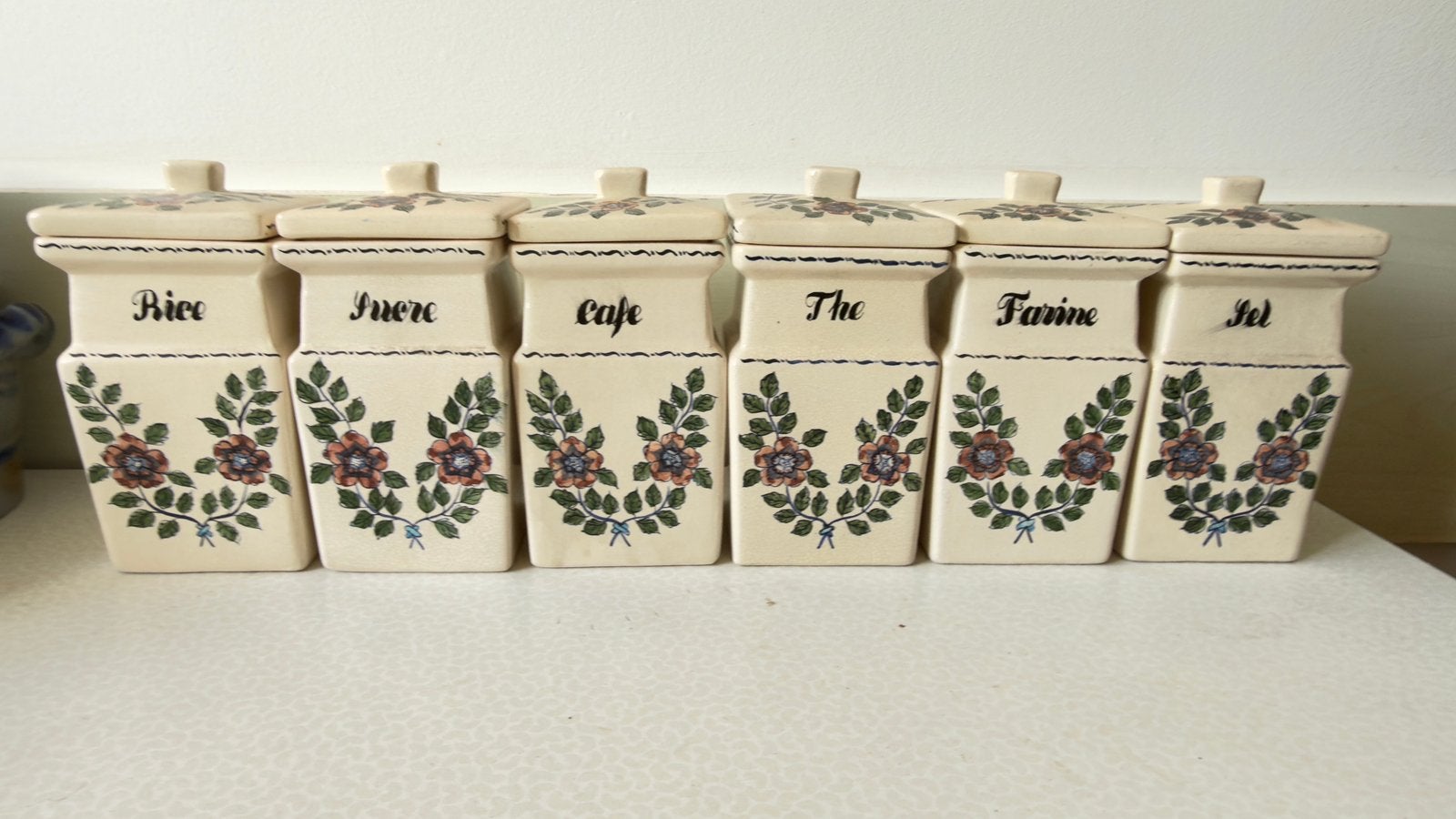 Lot de 6 Pots décoratif pour la cuisine, Antiquités & Art, Enlèvement