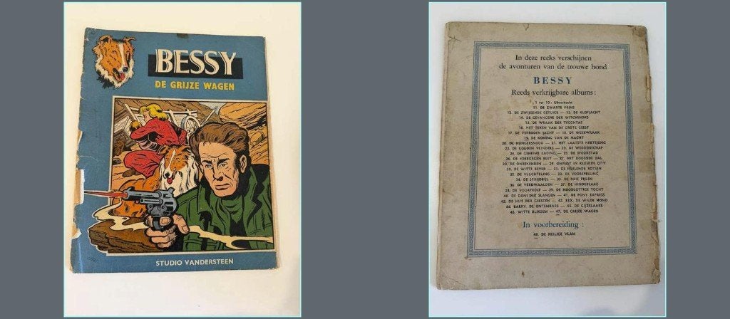 Bessy 47 De Grijze Wagen - 1e druk 1963 - ongekleurde reeks, Eén stripboek, Ophalen, Gelezen