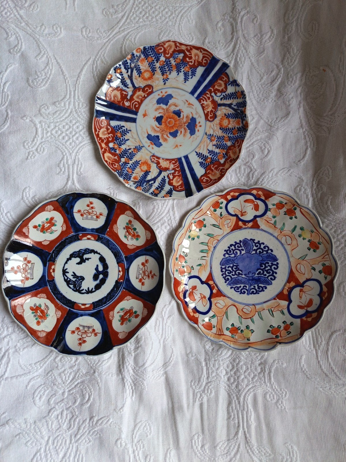 Trois assiettes porcelaine  imari Japonais 1900, Antiquités & Art, Enlèvement ou Envoi
