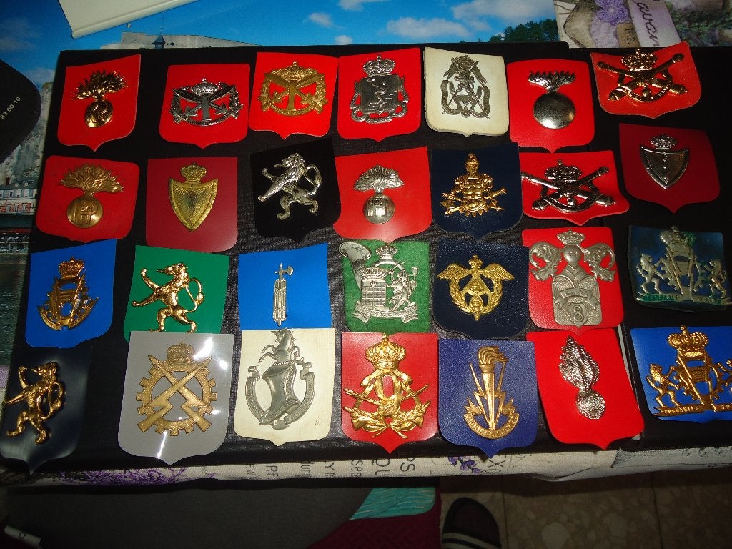 lot 28 insignes de béret, Collections, Enlèvement ou Envoi, Armée de terre, Emblème ou Badge