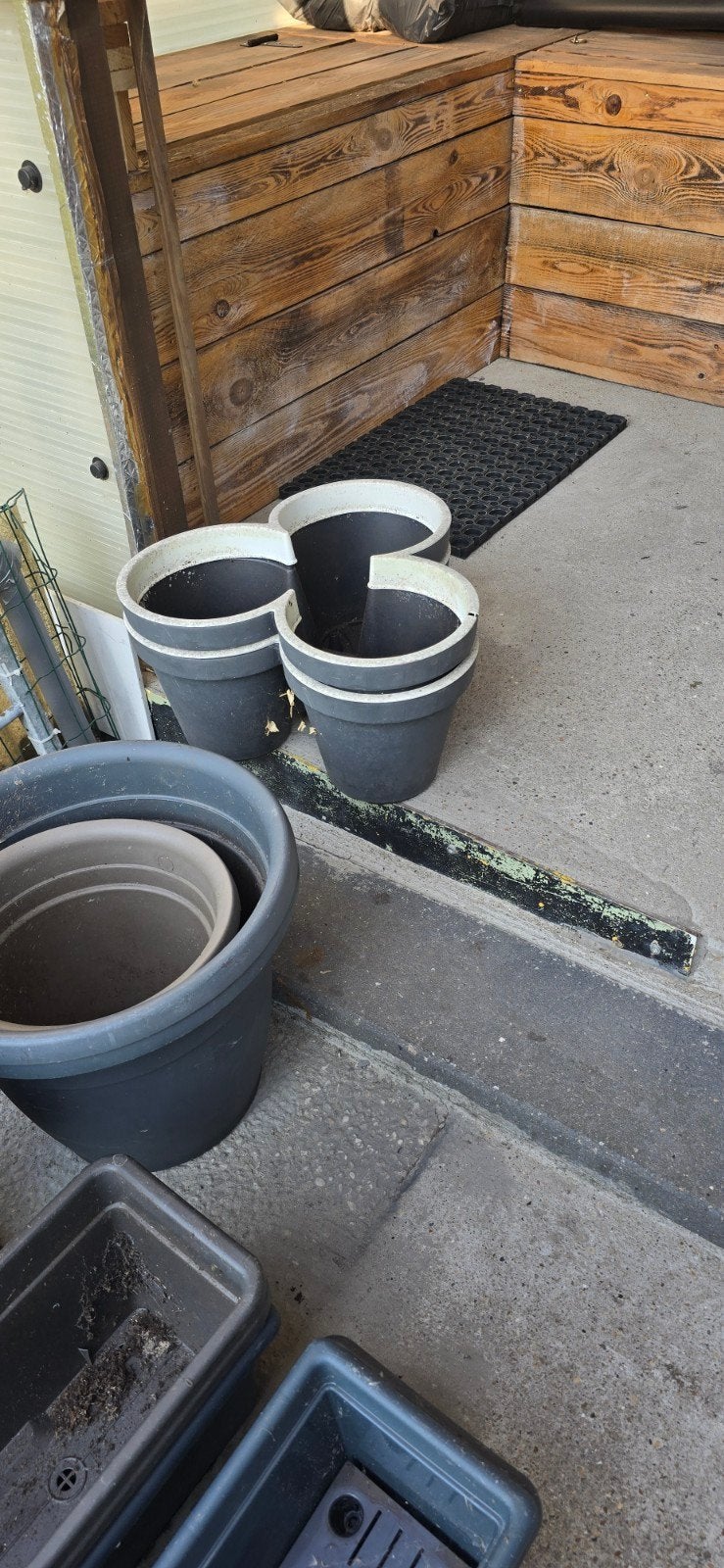 allerlei bloembakken, Tuin en Terras, Ophalen, Gebruikt, Kunststof, Balkon
