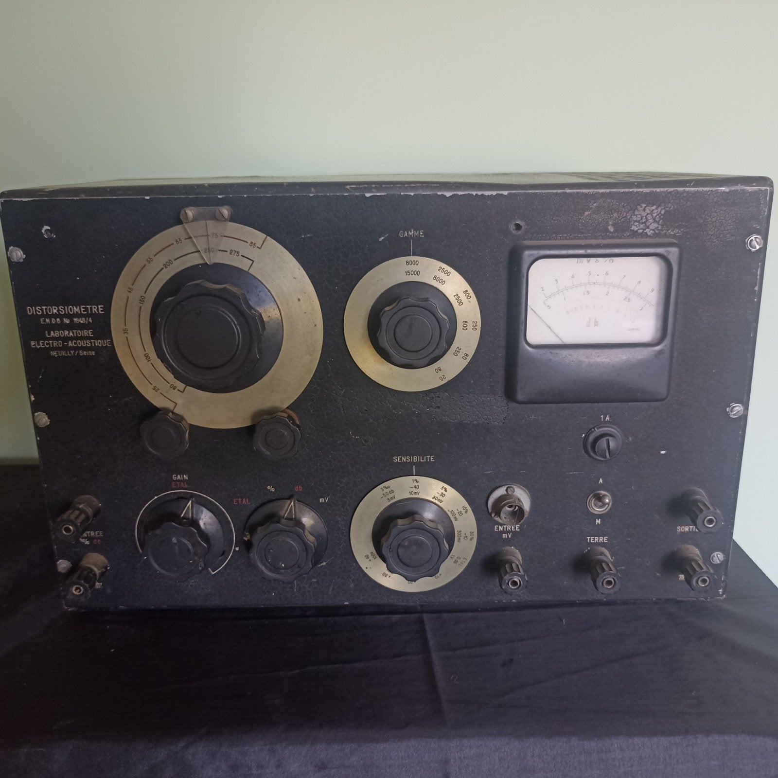 Distorsie meter. jaren 40-50. audio., TV, Hi-fi & Vidéo, Enregistreurs audio, Enlèvement ou Envoi