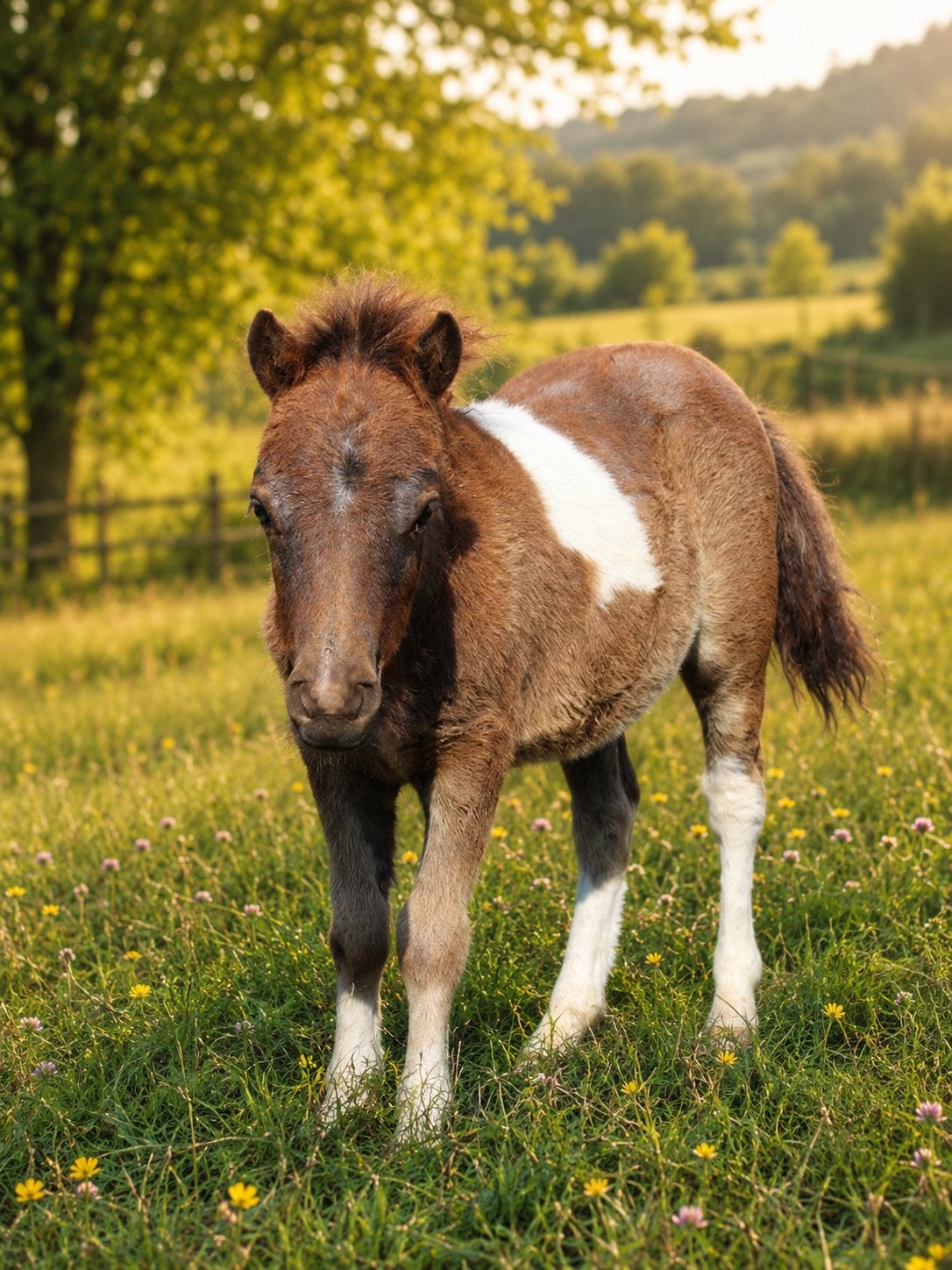Bont chetlander veulen, Gechipt, 0 tot 2 jaar, Hengst, A pony (tot 1.17m)