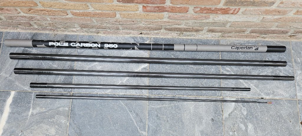 vaste hengel - pole carbon 950 - Caperlan, Watersport en Boten, Hengelsport | Algemeen, Ophalen, Gebruikt, Vaste hengel