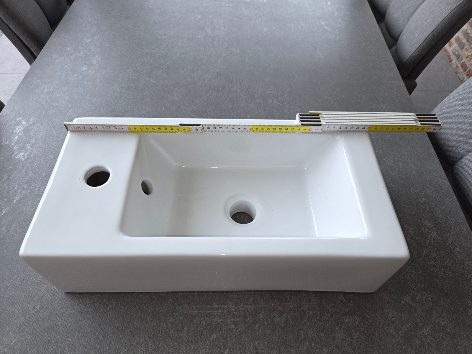 Handwasser toilet/wc wit 50X25cm, Ophalen of Verzenden, Zo goed als nieuw, Steen, Toilet