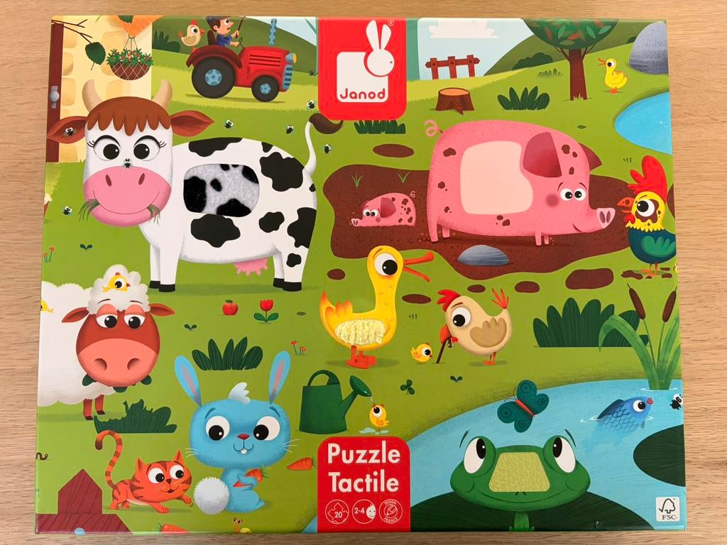 Voelpuzzel Janod, Ophalen, 10 tot 50 stukjes, Gebruikt, 2 tot 4 jaar