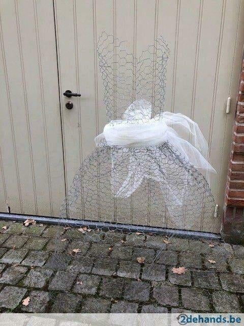 bruidsjurk in kippendraad, Ophalen, Trouwjurk