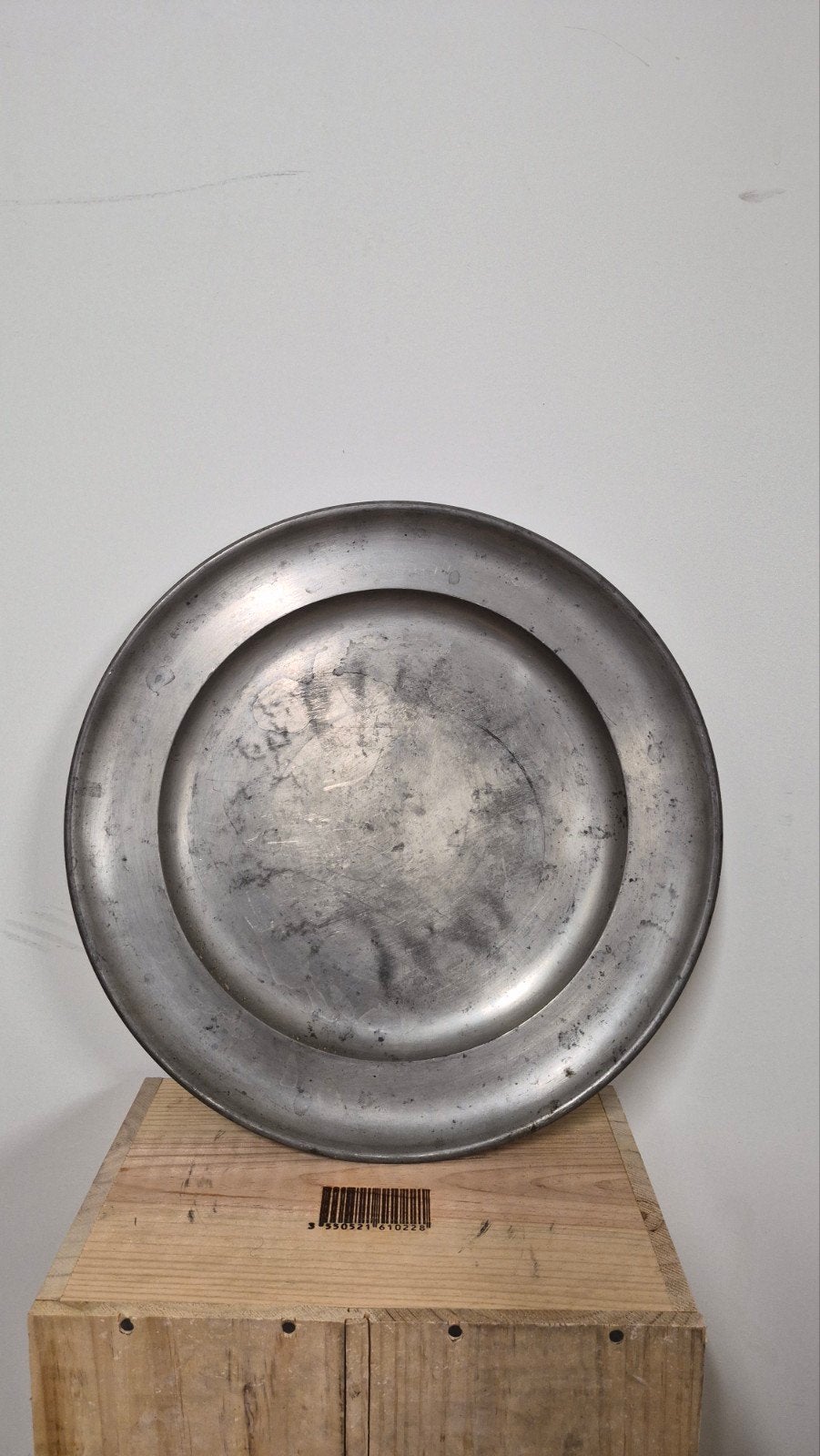 plat rond en étain, Antiquités & Art, Enlèvement
