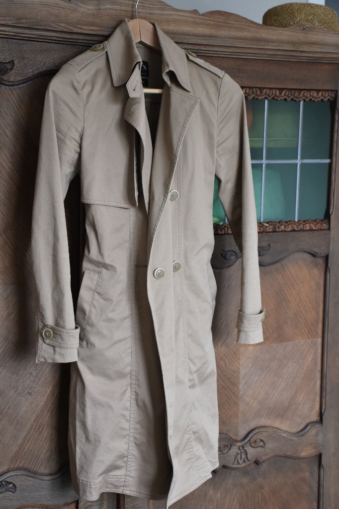 Trench Coat Beige T36, Kleding | Dames, Ophalen, Beige, Zo goed als nieuw, Emporio Armani