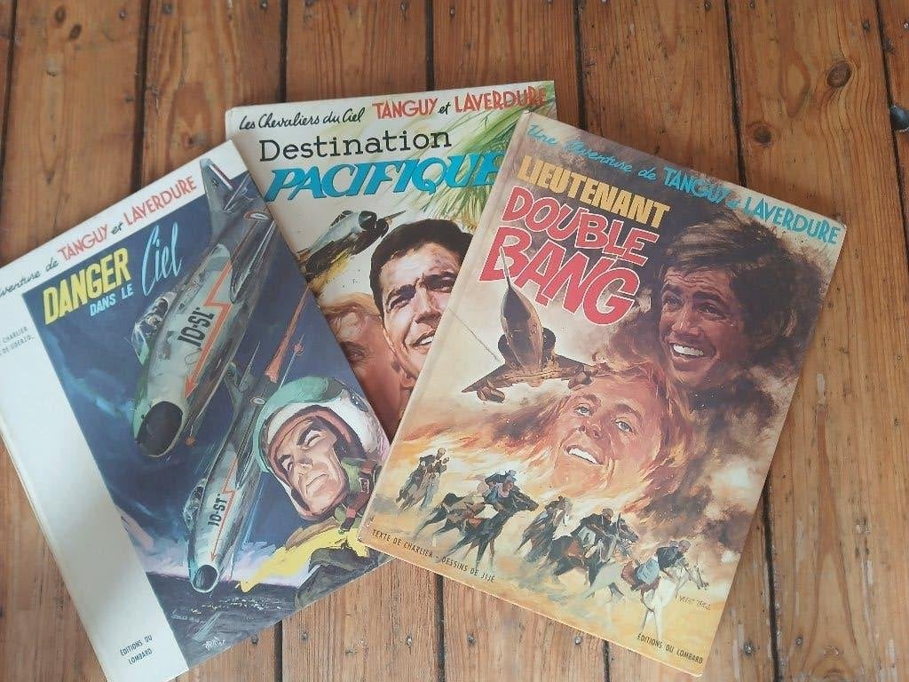 Lot 3 anciennes BD Tanguy et Laverdure, Livres, BD, Plusieurs BD, Charlier et..., Enlèvement, Utilisé