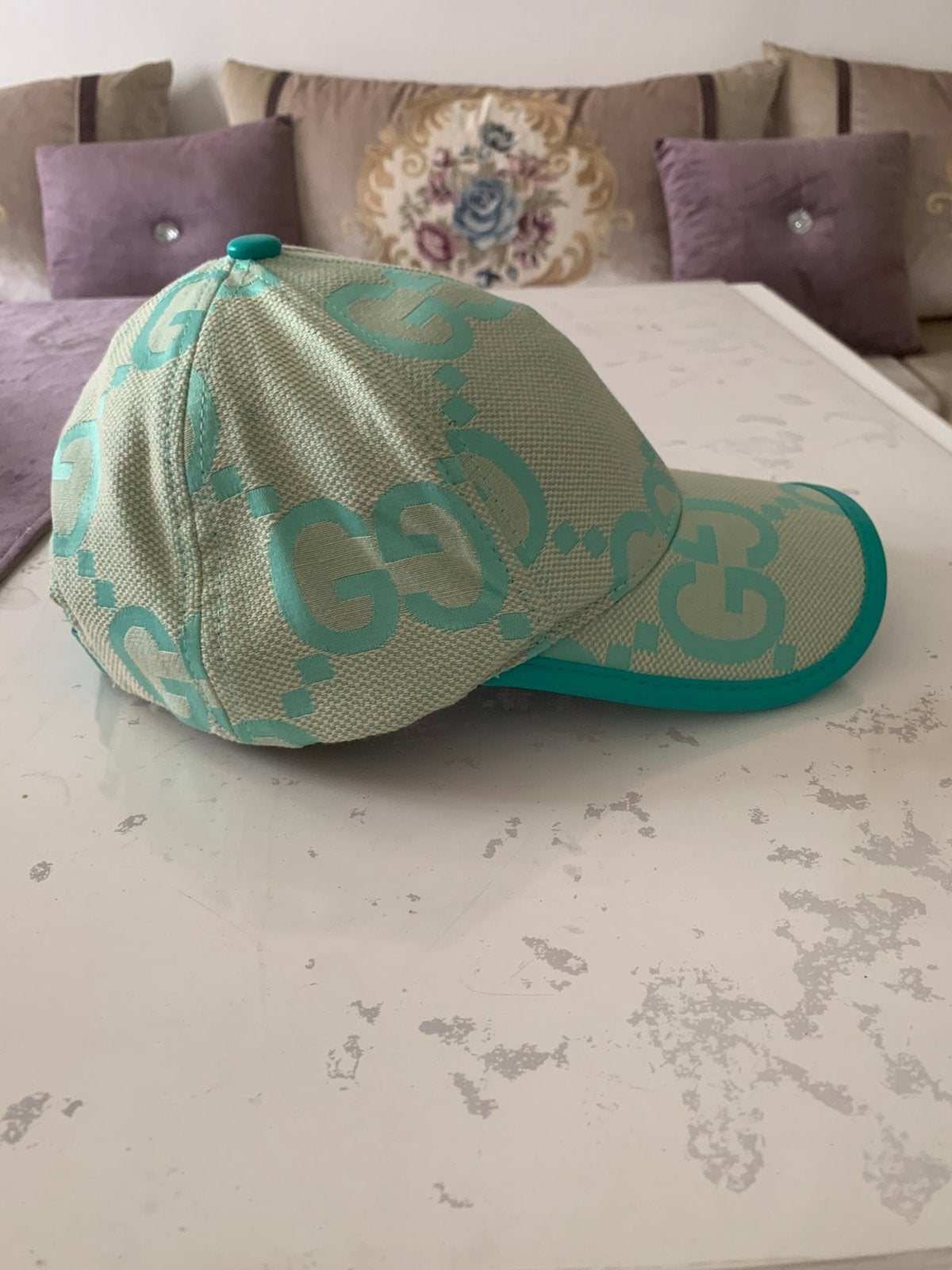 Appelblauwzeegroen gucci pet, Enlèvement, Neuf, One size fits all, Casquette