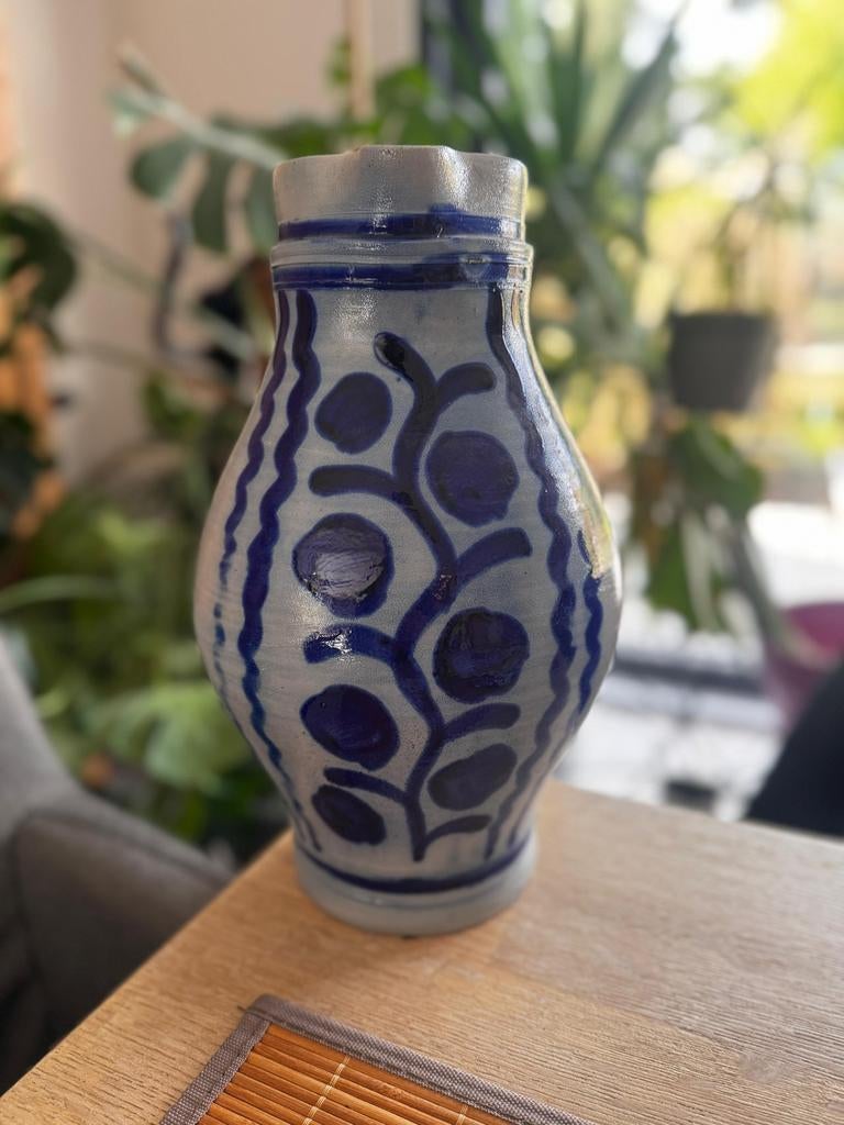 Authentieke, handgemaakte Westerwalder Bauchkrug 4 liter, Antiek en Kunst, Antiek | Vazen, Ophalen of Verzenden