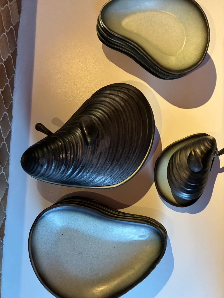 Servies mosselen, Huis en Inrichting, Keuken | Servies, Ophalen, Bord(en)