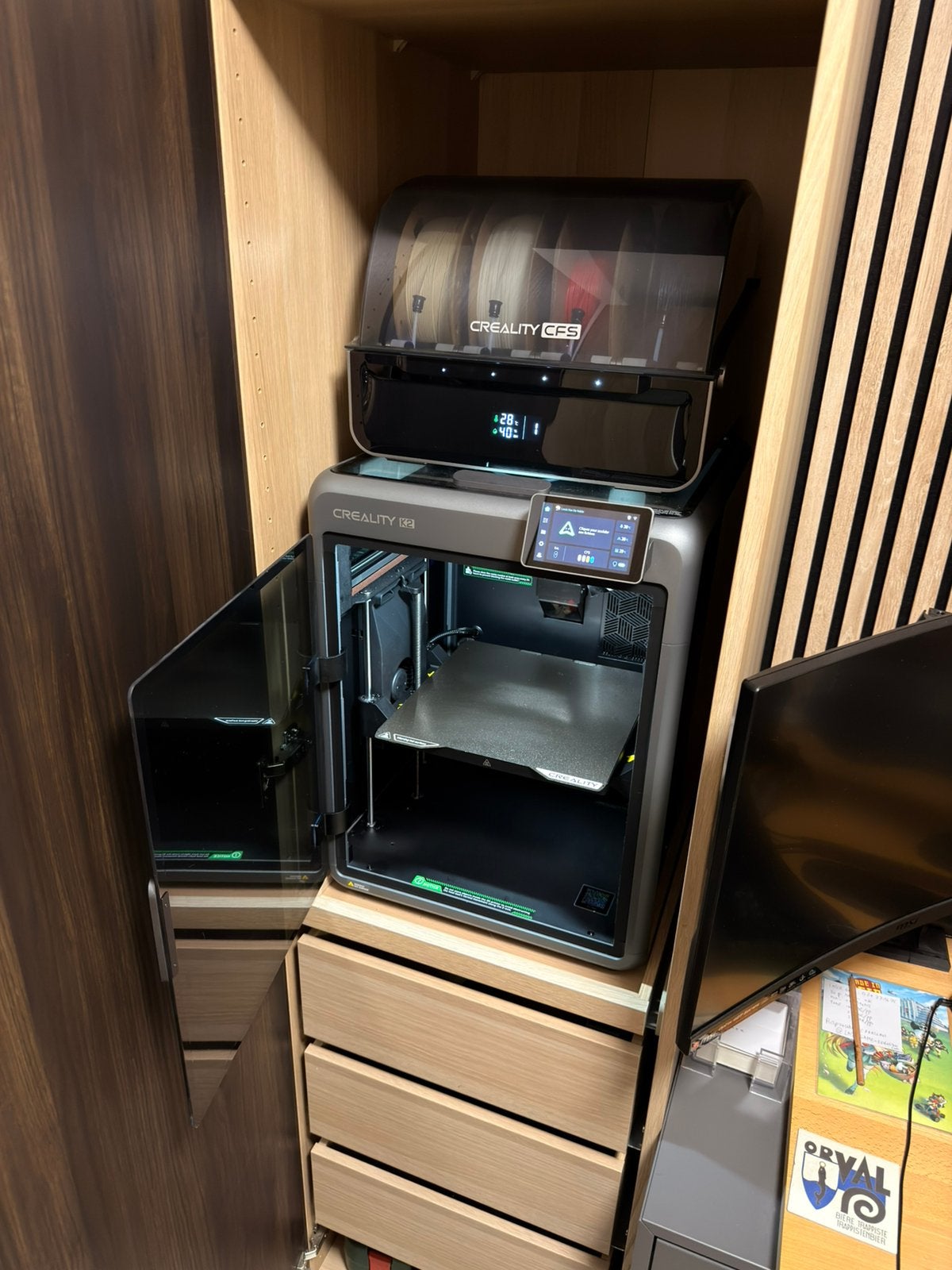 CREALITY K2 combo (avec CFS), Wi-Fi intégré, Comme neuf, Enlèvement, Filament