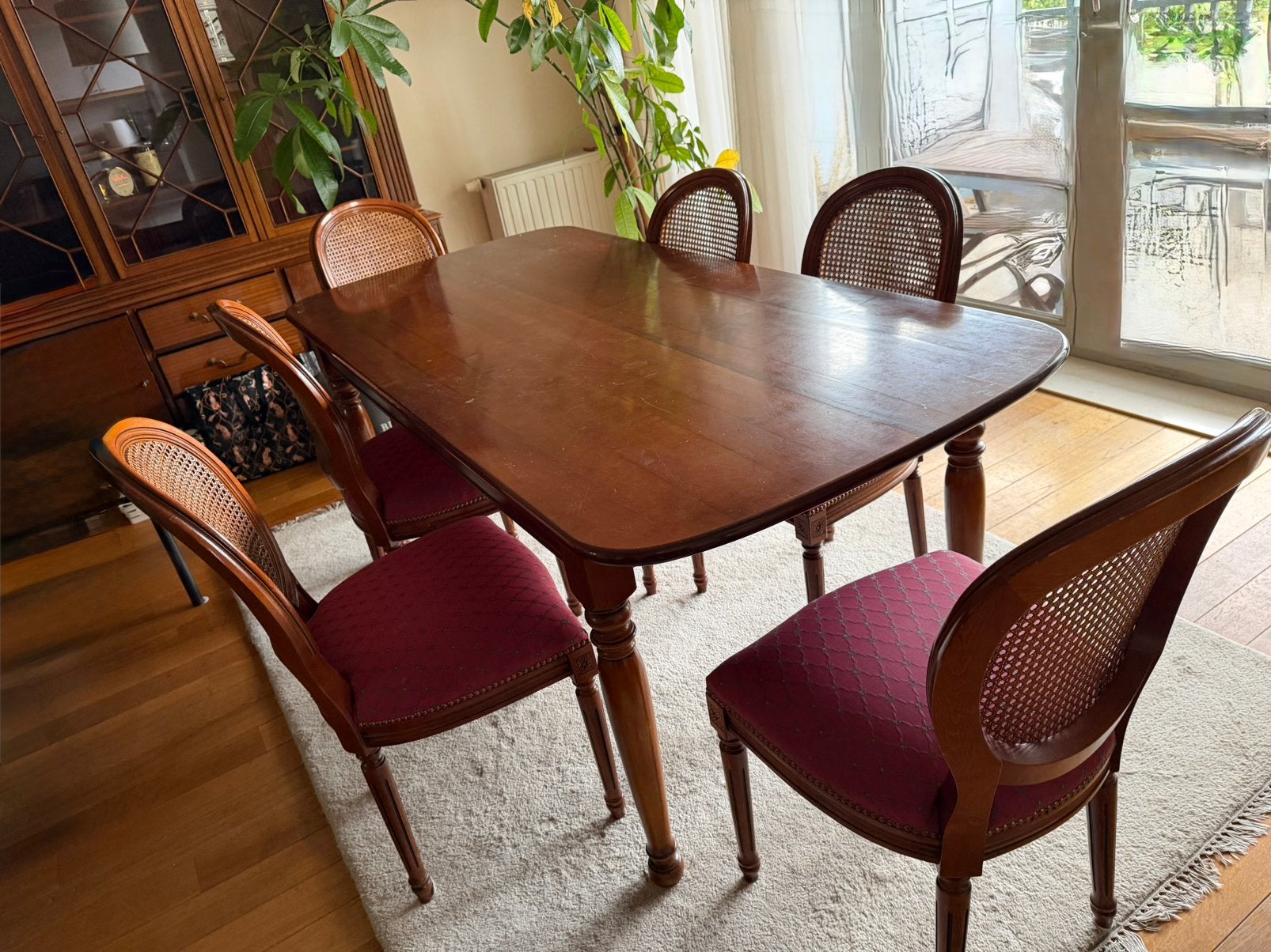4 Klassieke stoelen kersenhout, Klassiek, Enlèvement, Utilisé, Bois