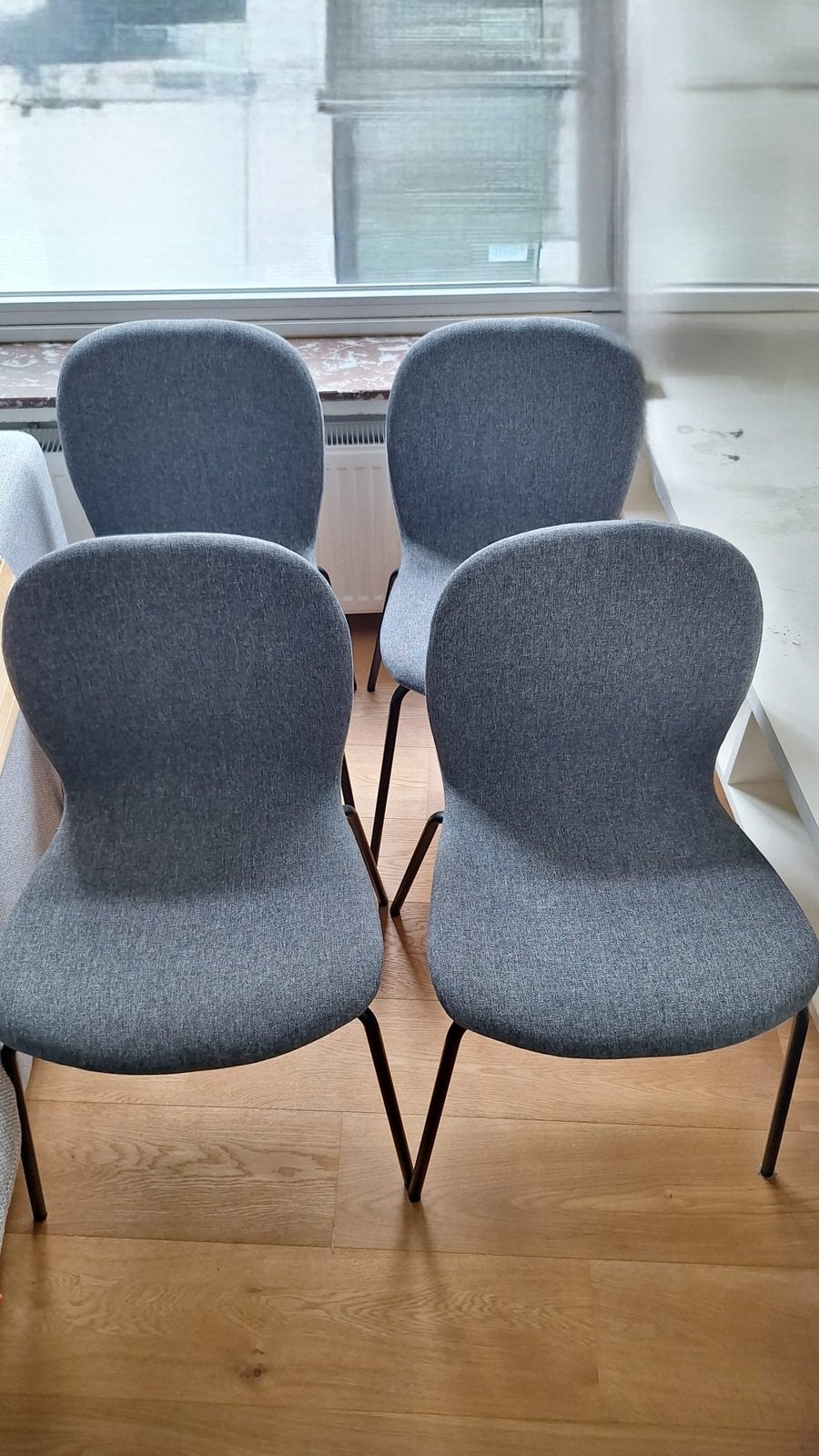4 stoffen stoelen, Huis en Inrichting, Ophalen, Gebruikt, Vier, Stof
