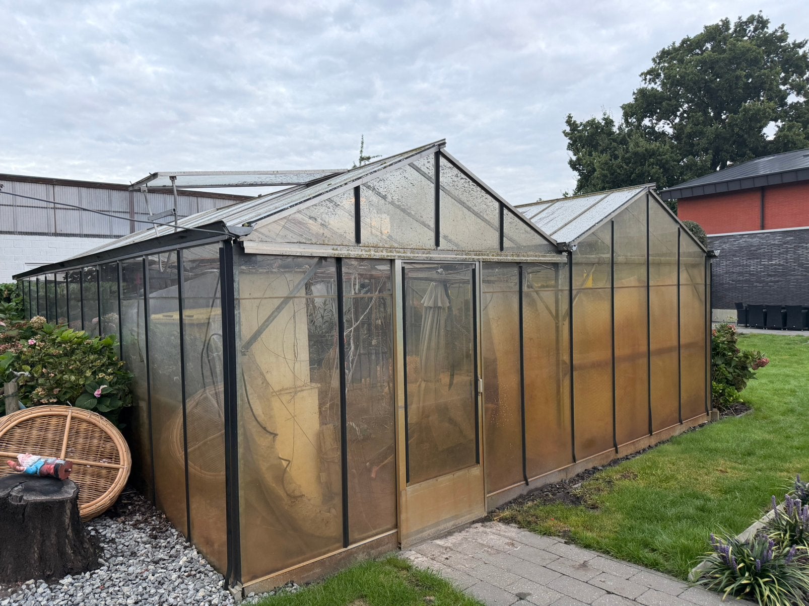 Serre 7 x 9 m, Tuin en Terras, Ophalen, Gebruikt, Kweekkas, Glas