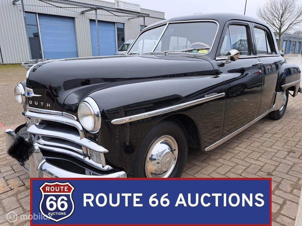 Plymouth Deluxe | 1950 | Route 66 Auctions, Auto's, Zwart, Handgeschakeld, Overige carrosserie, Plymouth