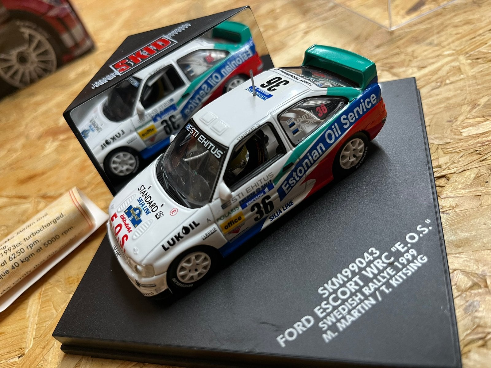Ford Escort Wrc Rallye de Suède 1999 M. Martin. -rare, Enlèvement ou Envoi, Comme neuf