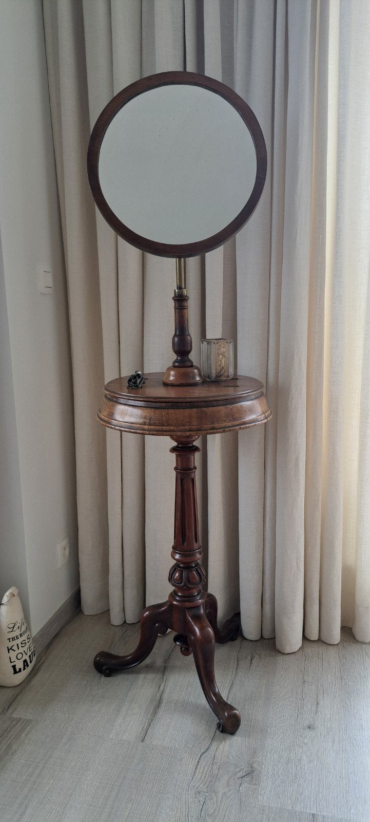 Kaptafel in mahoniehout, Antiek en Kunst, Ophalen, Overige vormen, Minder dan 50 cm, 150 tot 200 cm