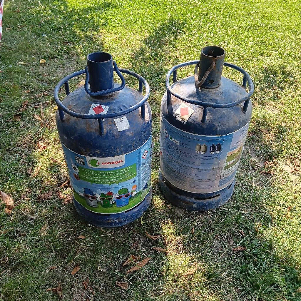 Gasfles butan, Ophalen, Gebruikt