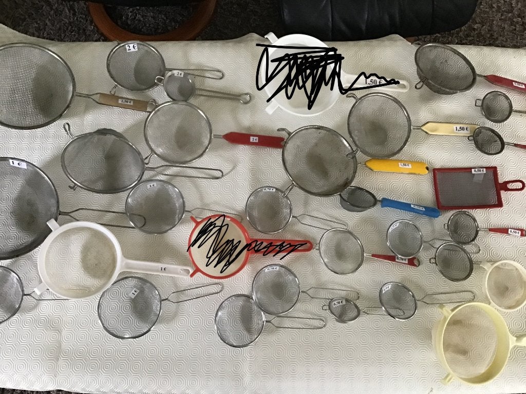 diverse zeefjes voor keukengebruik en 2 hele grote, Ophalen of Verzenden, Zo goed als nieuw