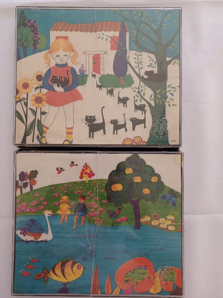 2 Vintage Distler-Dumont plastic puzzels (jaren 60), Enlèvement ou Envoi, Autres types