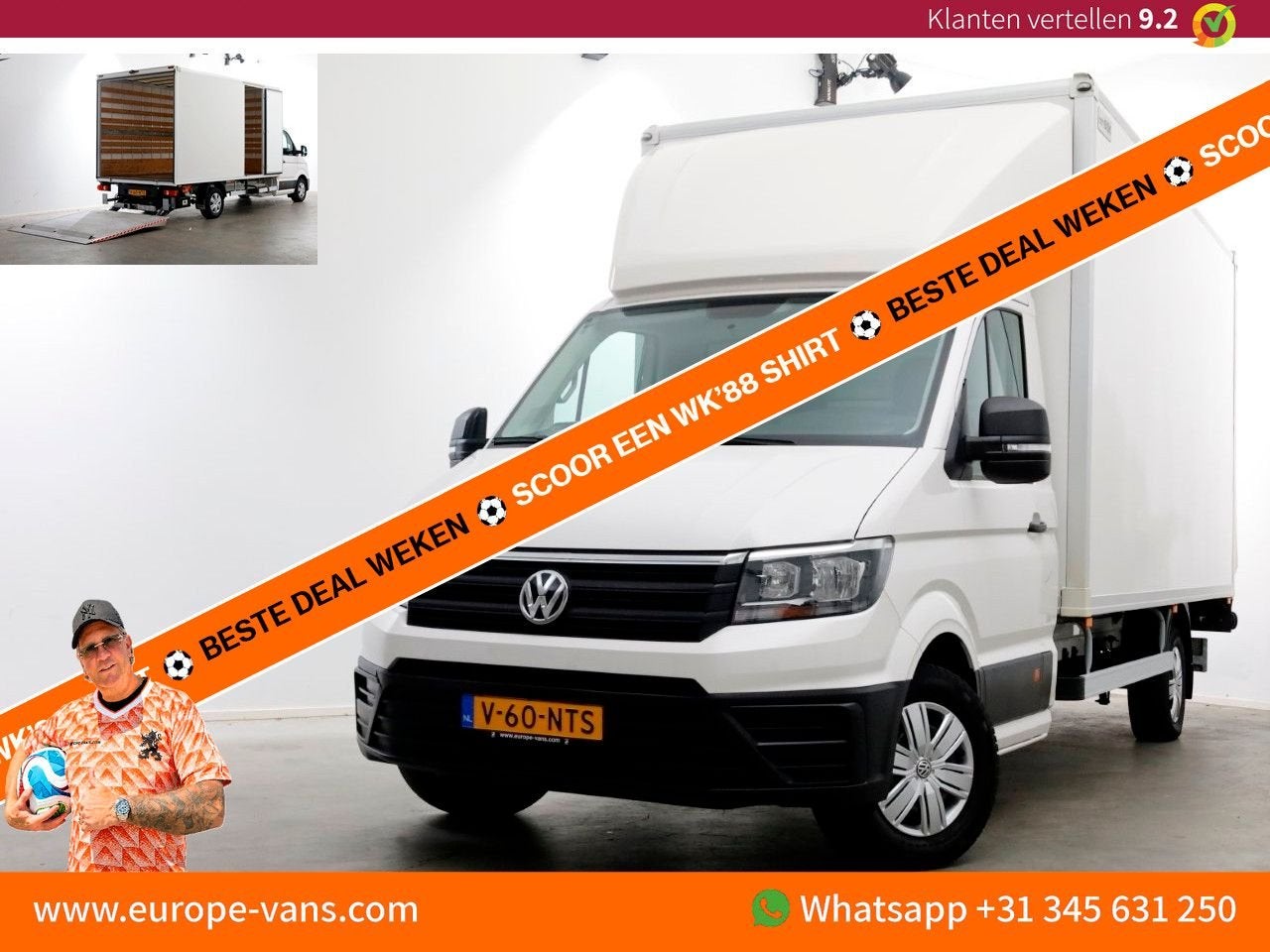 Volkswagen Crafter 35 2.0 TDI 177pk E6 Bakwagen met bovenslu, Auto's, Wit, Bedrijf, Onderhoudsboekje, 195 g/km